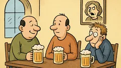 Vic: Moški sedijo v gostilni...