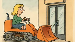 Vic: Zakaj gre blondinka z buldožerjem v trgovino?