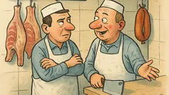 Vic: Se pogovarjata dva mesarja…