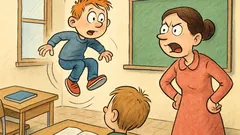 Vic: Janezek, zakaj skačeš po učilnici?