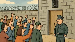 Vic: Pred zaporom množica kriči: Izpustite Jožeta