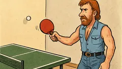 Vic: Chuck Norris igra pingpong s steno