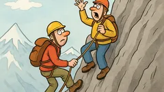 Vic: Alpinista plezata v visoki gori…