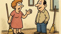 Vic: Žena: »Žulje imam od metle!«