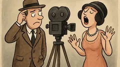 Vic: Mož gleda nemi film in se čudi