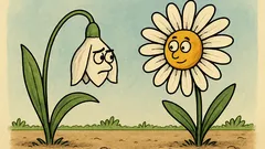 Vic: Vpraša zvonček marjetico: »A bi mi dala?«