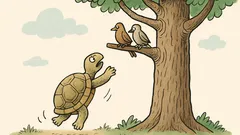 Vic: Želvica pleza na visoko drevo...