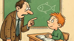 Vic: Učitelj vpraša Janezka o velikih ribah