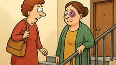 Vic: Pepca sreča sosedo na stopnišču