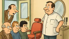 Vic: Moški pokuka v frizerski salon