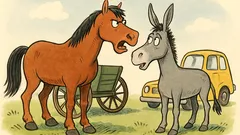 Vic: Konj in osel se prepirata