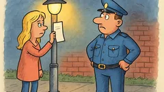 Vic: Sprehodila se je blondinka do svetilke