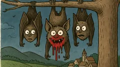 Vic: Trije netopirji visijo na veji…