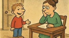 Vic: Janezek pride domov in reče …