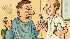 Vic: Gospod se pri frizerju jezi…