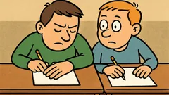 Vic: Z roko sem prekrival test v šoli