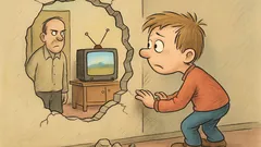 Vic: Janezek naredi luknjo v sosedovo steno