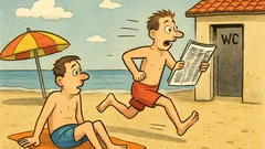 Vic: Marko in Peter na plaži...