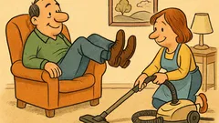 Vic: Kako mož pomaga pri pospravljanju?