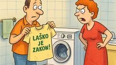 Vic: Mož v kopalnici bere majico