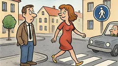 Vic: Moja prijateljica danes dvakrat čez cesto