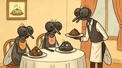 Vic: Pridejo tri muhe v restavracijo