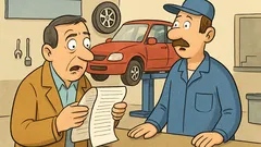 Vic: Peter pripelje avto na servis...