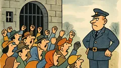 Vic: Pred zaporom stoji množica demonstrantov