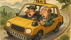 Vic: Taksist pelje Gorenjca po klancu
