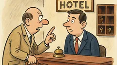 Vic: V hotelu vpraša gost receptorja...