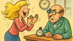 Vic: V urarsko delavnico pride blondinka…