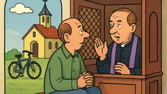 Vic: Janez gre k spovedi s kolesom