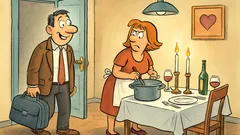 Vic: Mož se vrne s službene poti