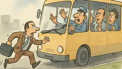 Vic: Človek teče za avtobusom in vpije...