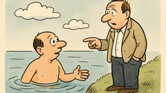 Vic: Prijatelj vpraša prijatelja: »Ali znaš plavati?«